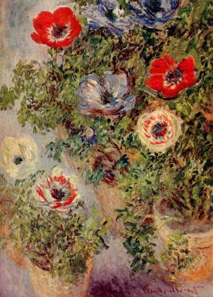 Claude Monet Still Life with Anemones oil painting picture